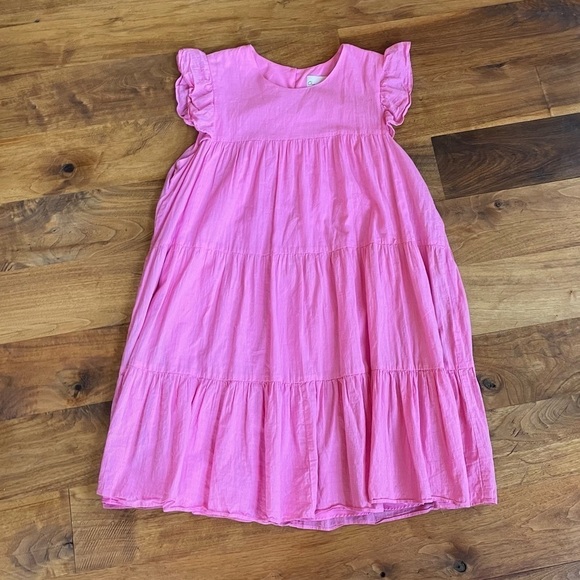 Charles Henry Pink Flutter Sleeve Tiered Mini Babydoll Dress - Picture 6 of 11